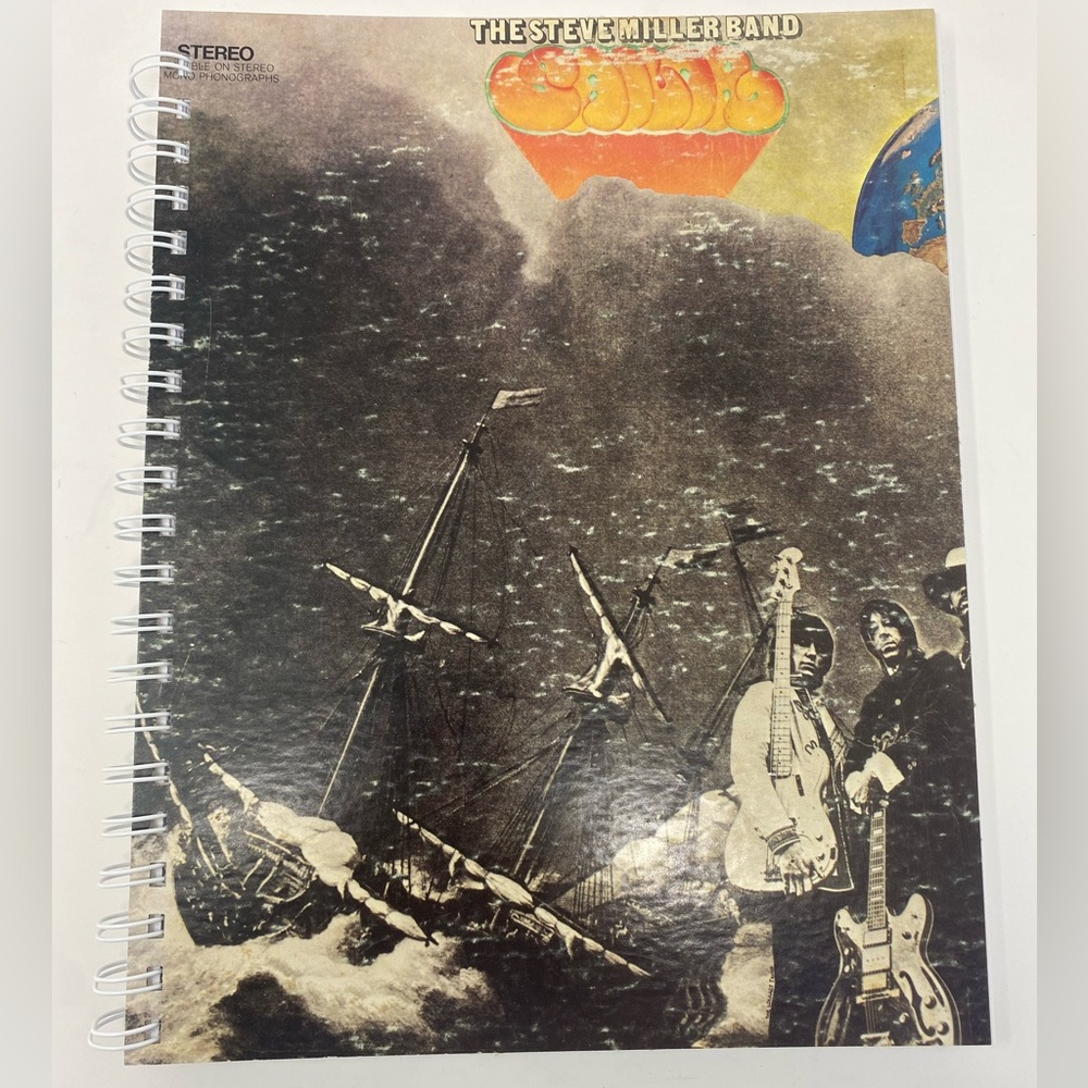 Upcycled Steve Miller Band Record Album Notebook Handmade